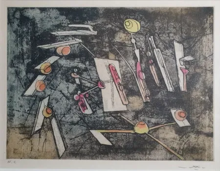 Офорт И Аквитанта Matta - Passage et sage du couple planche I