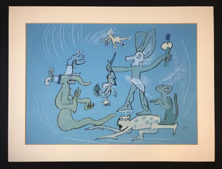 Литография Matta - Resumen de iguana ( from Verbo America ) 