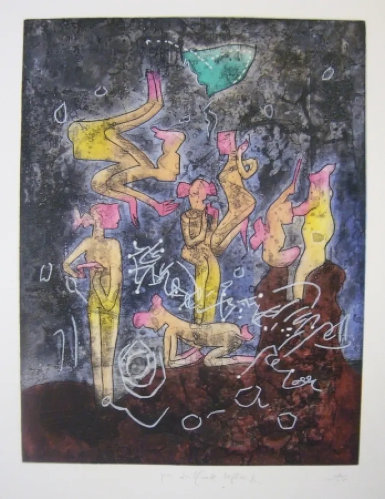 Офорт И Аквитанта Matta - Sans titre