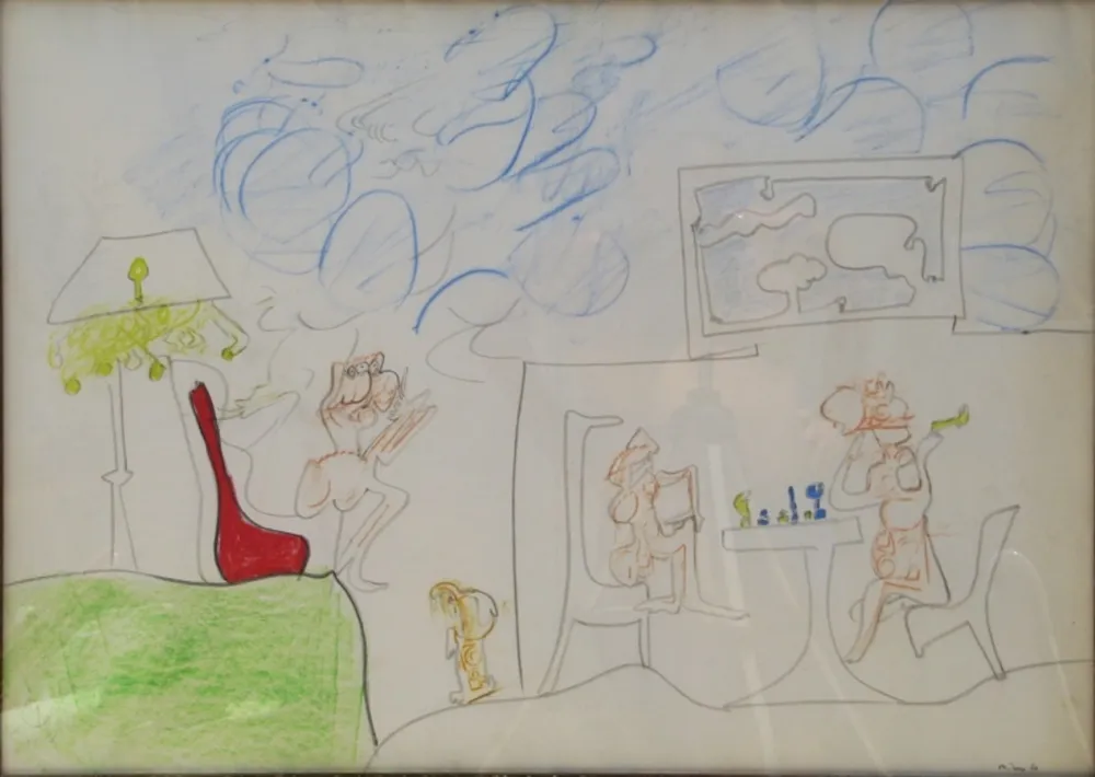 Нет Никаких Технических Matta - Sans Titre 3 Original Pastel/Drawing on Paper