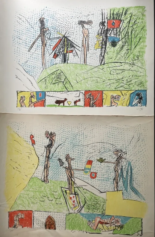 Литография Matta - Utopiens aux soleil and Pan, ton io