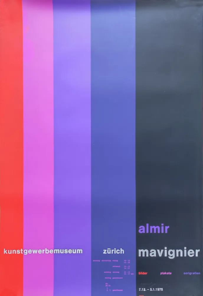 Сериграфия Mavignier - Kunstgewerbemuseum Zürich.