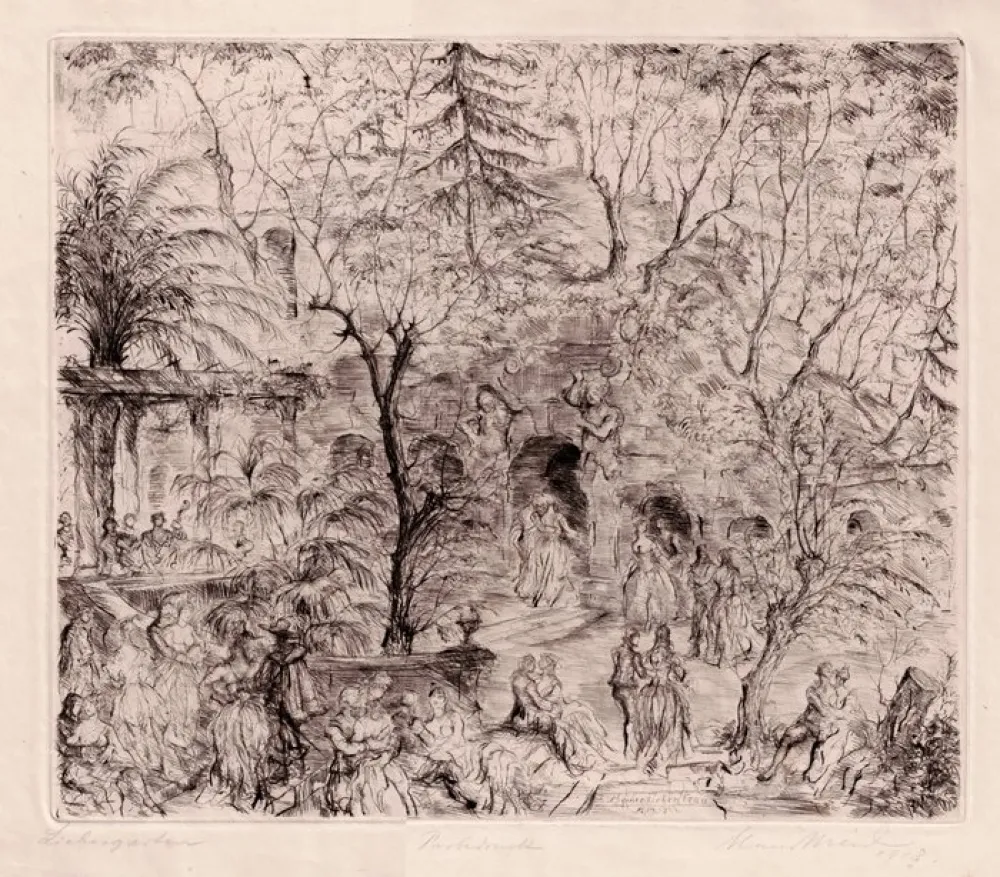 Офорт Meid - Liebesgarten / Garden of Love