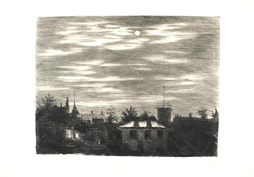 Гравюра Meid - Steglitzer Mondnacht