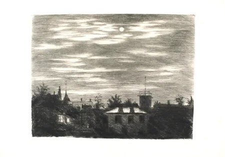 Гравюра Meid - Steglitzer Mondnacht