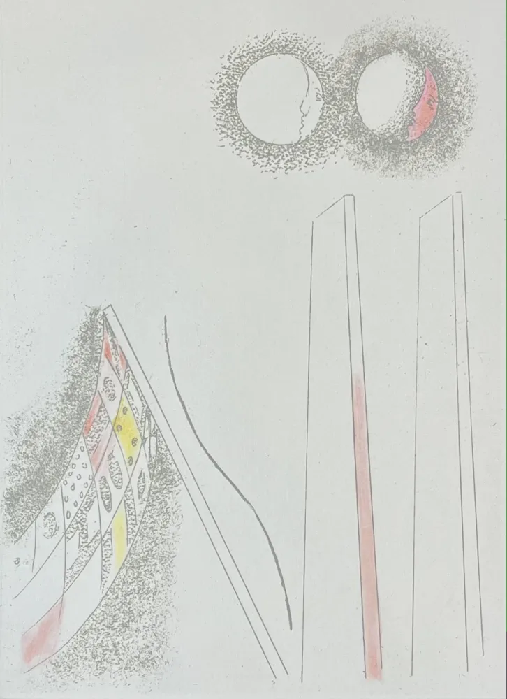 Офорт И Аквитанта Melotti - FM 13. bandiera, lune e parallelepipedi