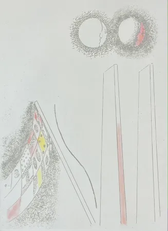 Офорт И Аквитанта Melotti - FM 13. bandiera, lune e parallelepipedi