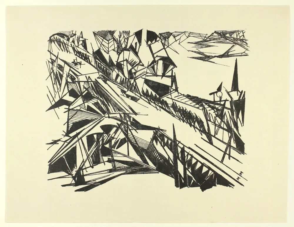 Литография Melzer - Spreebrücke Berlin