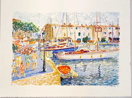 Литография Mendjisky - Port Grimaud