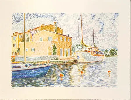 Литография Mendjisky - Port Grimaud