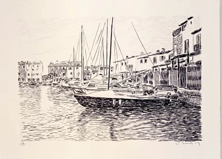 Литография Mendjisky - Port Grimaud