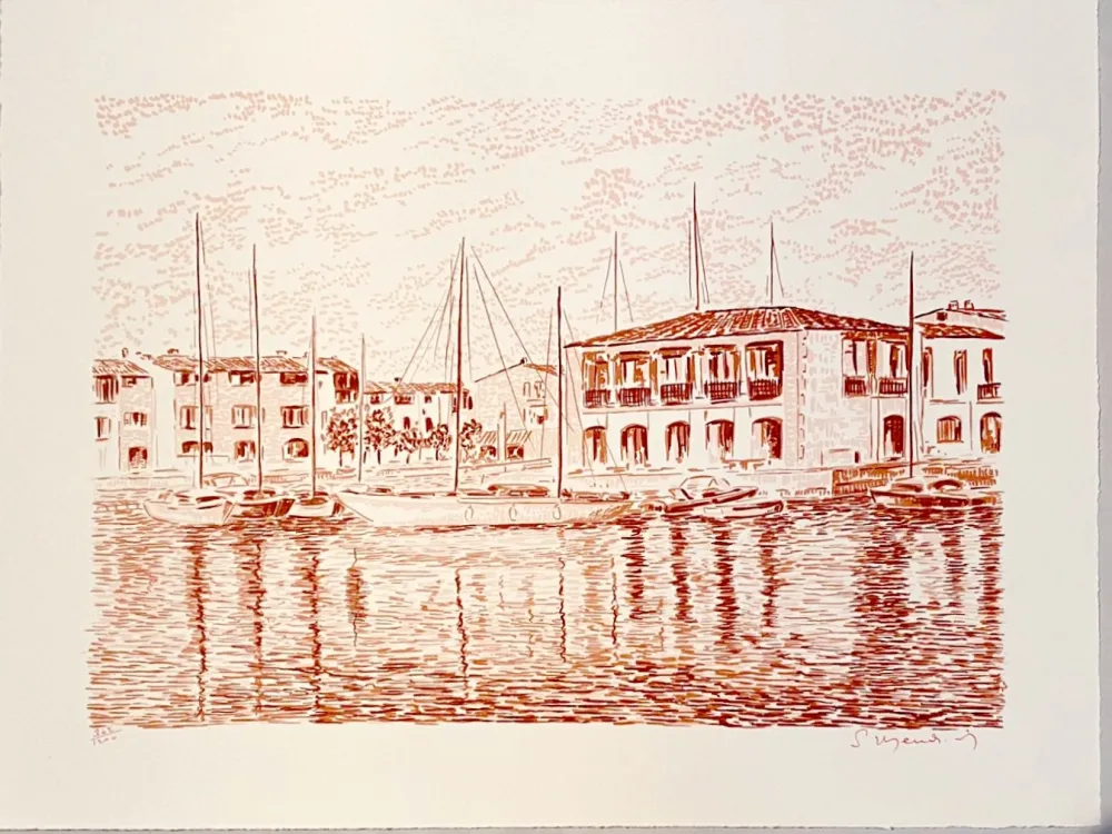 Литография Mendjisky - Port Grimaud