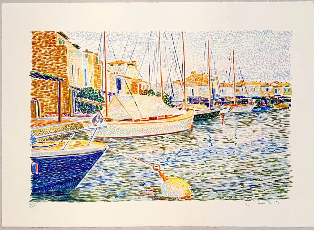 Литография Mendjisky - Port Grimaud