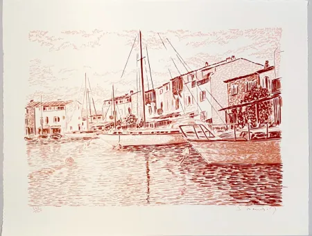 Литография Mendjisky - Port Grimaud