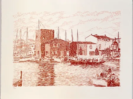 Литография Mendjisky - Port Grimaud