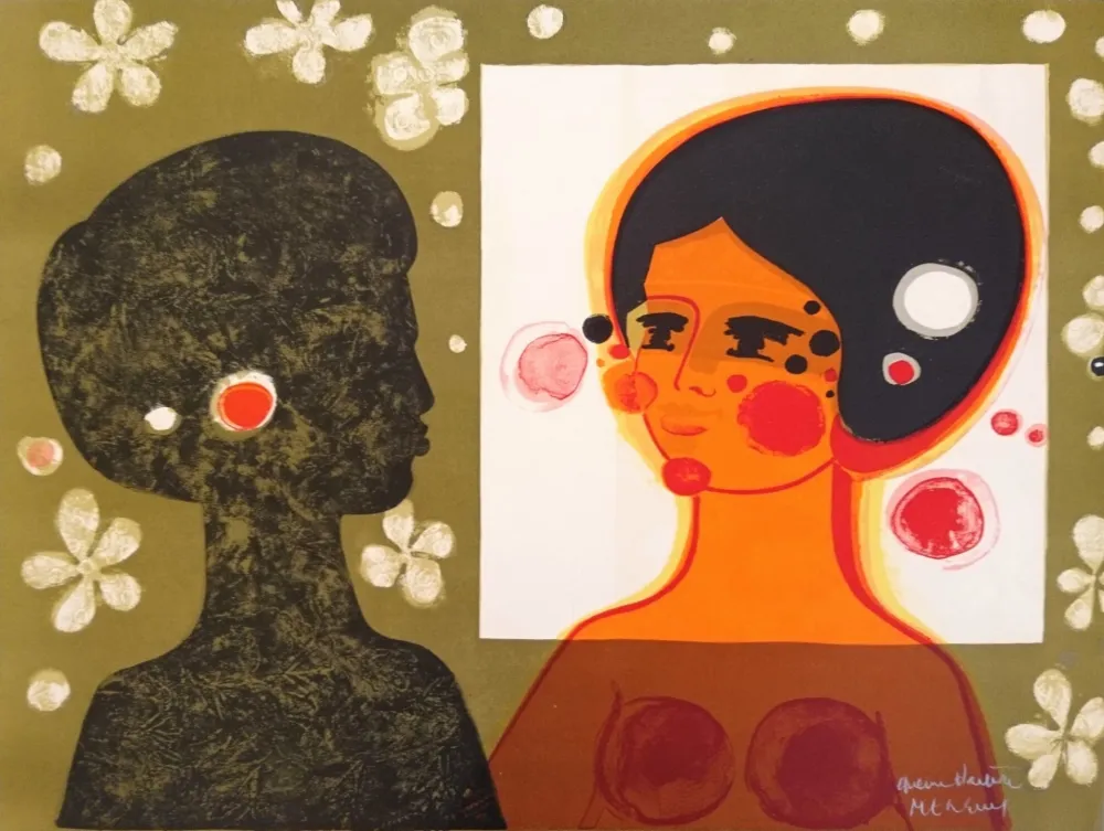 Литография Menguy - Face à Face