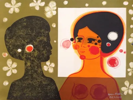 Литография Menguy - Face à Face