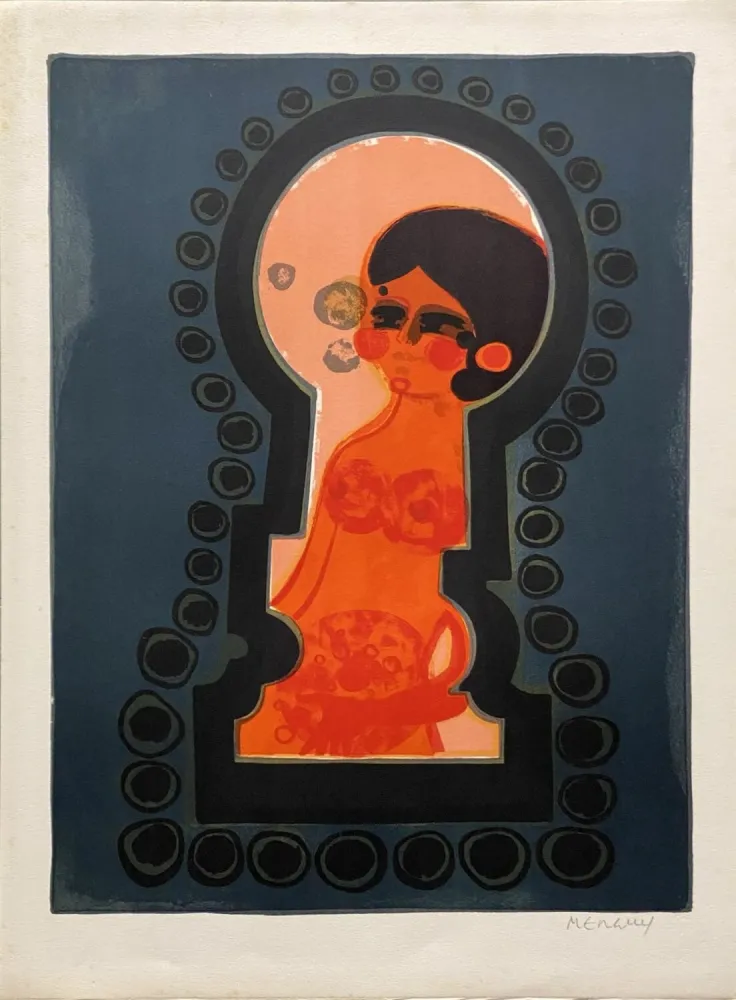 Литография Menguy - La serrure