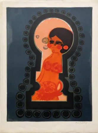 Литография Menguy - La serrure