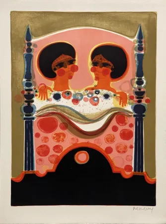 Литография Menguy - La sieste