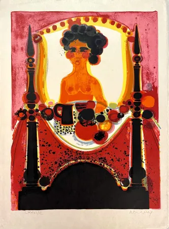 Литография Menguy - Le Petit-Déjeuner