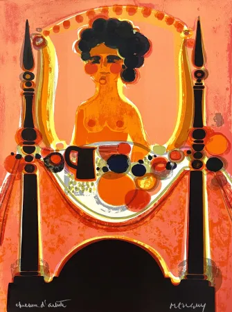 Литография Menguy - Le Petit-Déjeuner