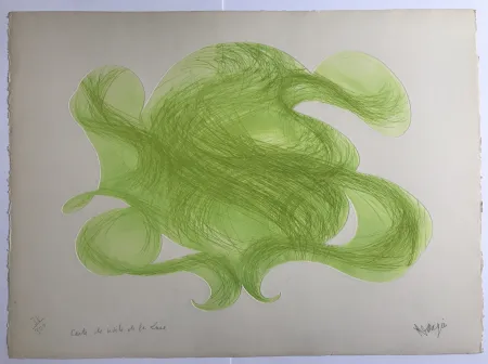 Гравюра Сухой Иглой Messagier - Carte de visite de la lune