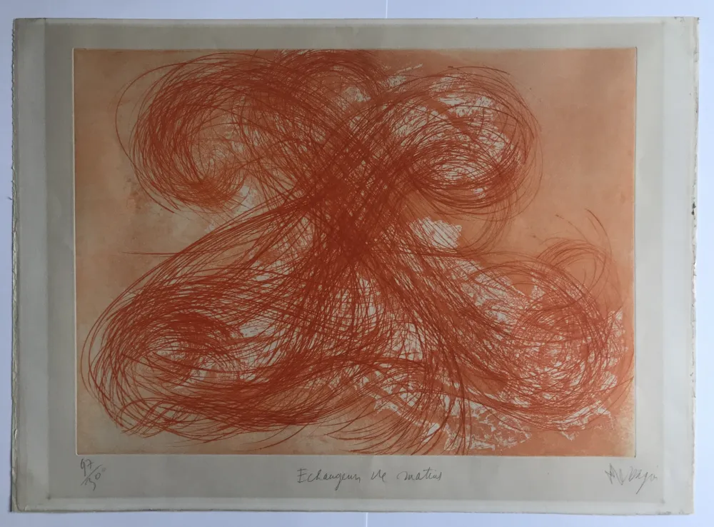 Офорт Messagier - Échangeurs de matins