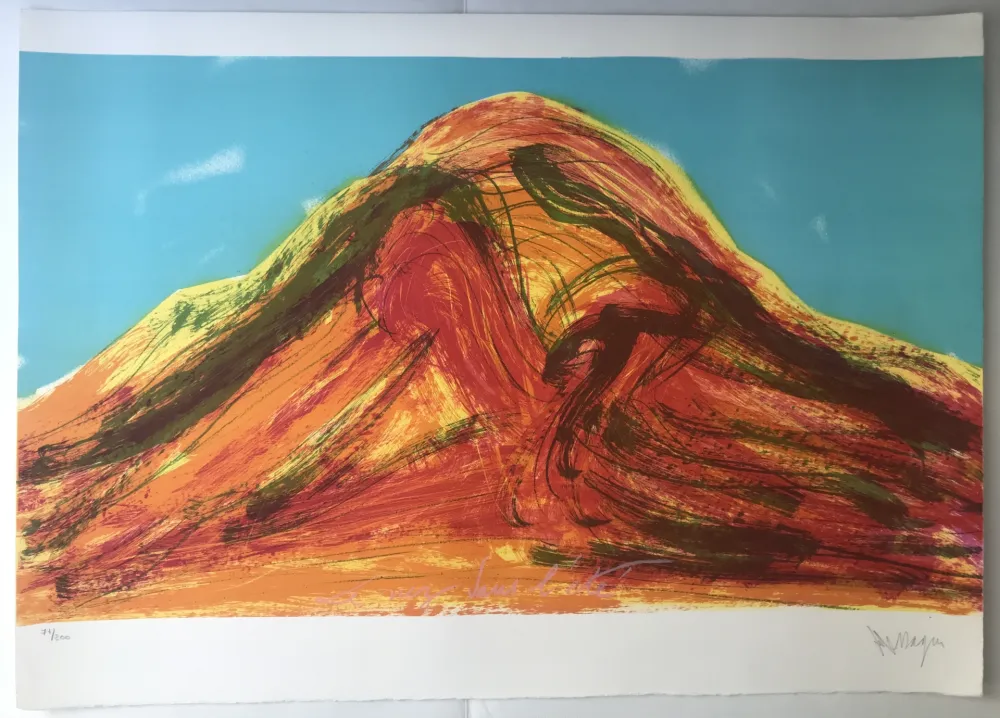 Литография Messagier - Le nez dans l'été