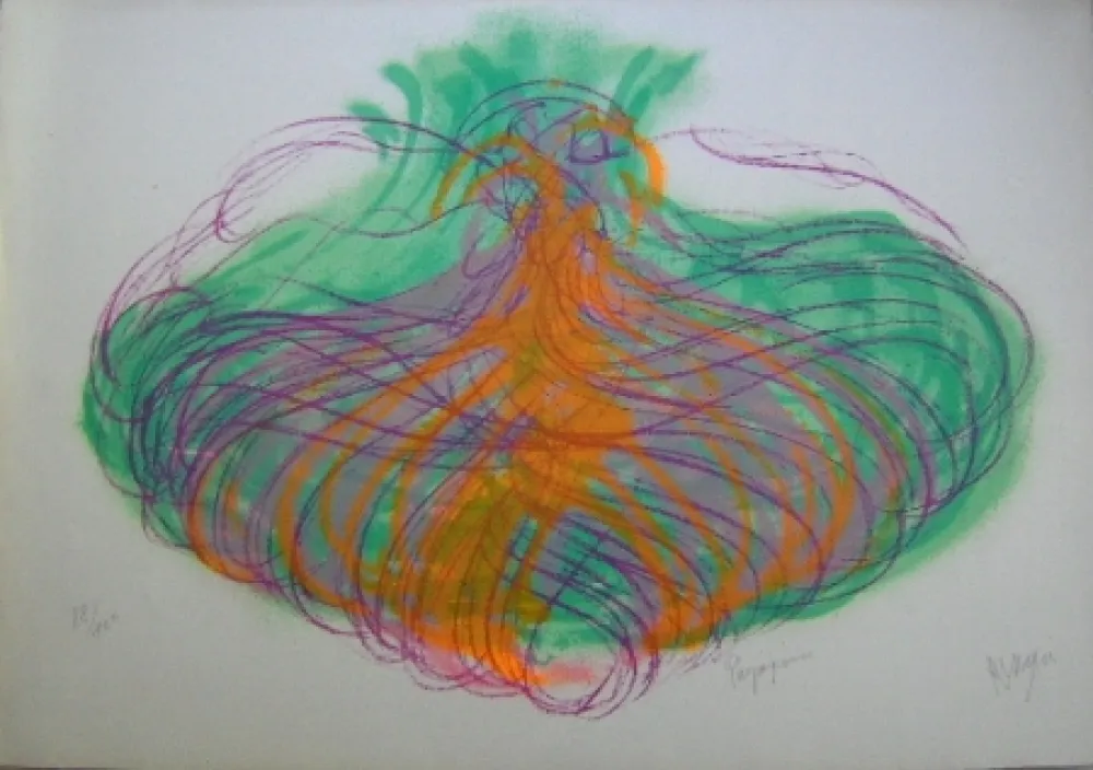 Литография Messagier - Paysageoines