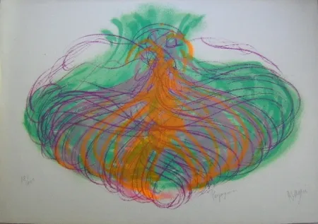 Литография Messagier - Paysageoines