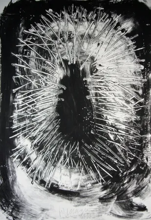 Литография Messagier - Pour le peuple africain