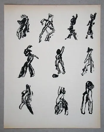 Литография Michaux - Dix Figures