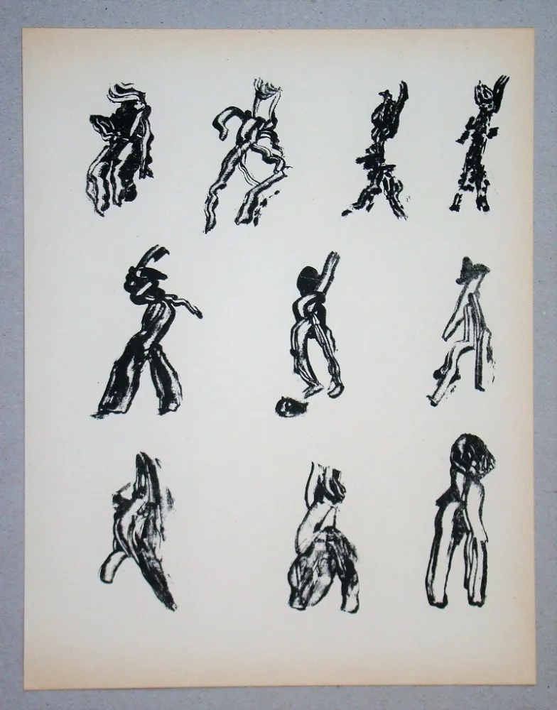 Литография Michaux - Dix Figures