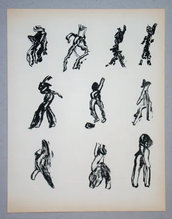 Литография Michaux - Dix Figures