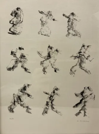 Литография Michaux - Henri Michaux (1899-1984). Lithographie signée et numérotée. 
