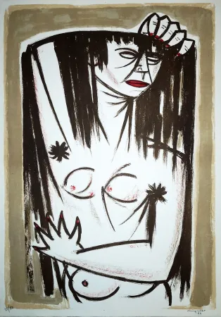 Литография Migneco - Donna