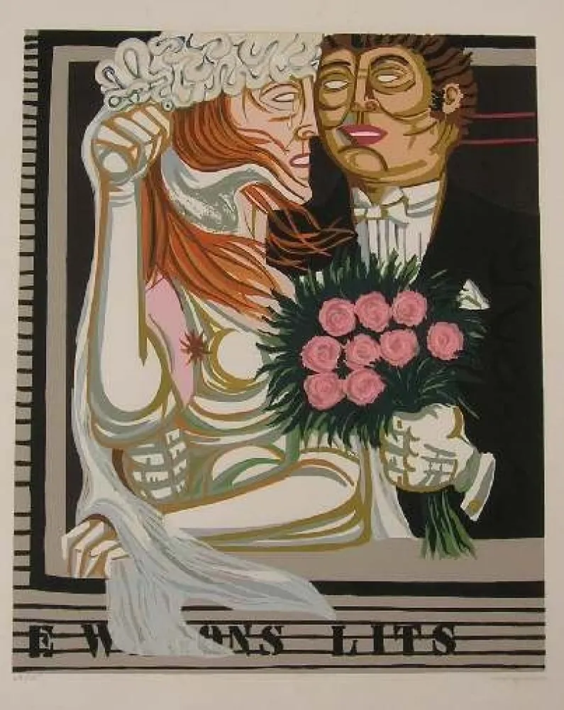 Литография Migneco - SENZA TITOLO