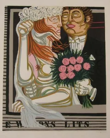 Литография Migneco - SENZA TITOLO