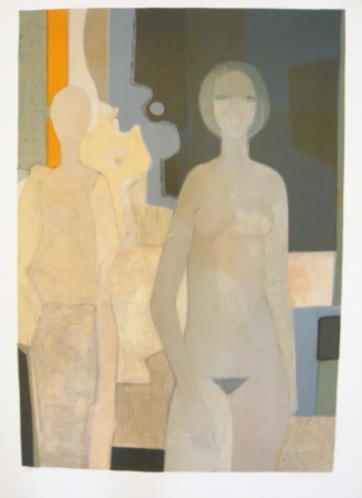 Литография Minaux - Nu