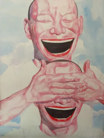 Литография Minjun - Faces