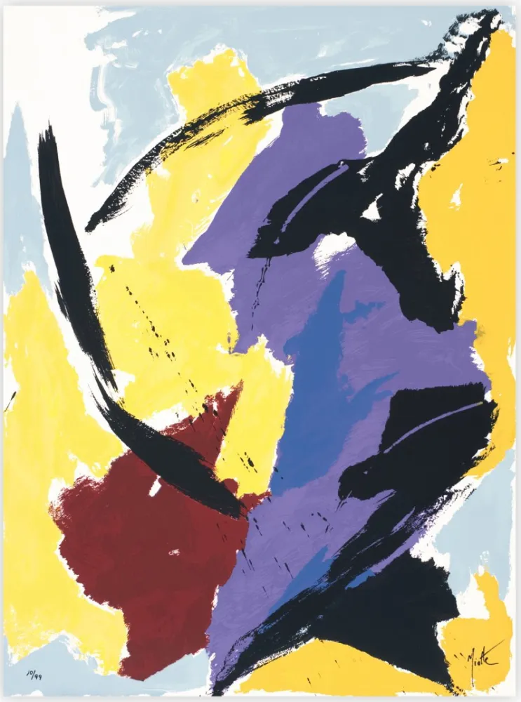 Сериграфия Miotte - Mancha Central Violeta