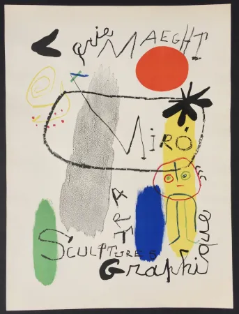 Литография Miró - Affiche d’Exposition Galerie Maeght