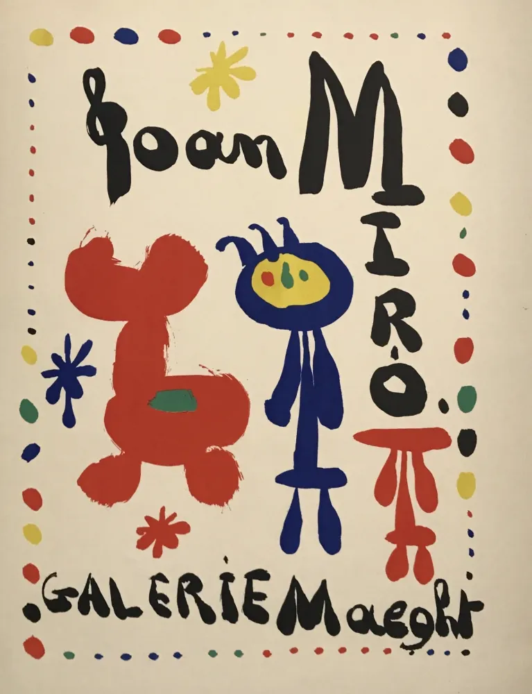 Литография Miró - Affiche Exposition (Galerie Maeght)