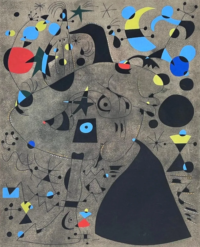 Трафарет Miró (After) - Femme dans la nuit (Constellations) 