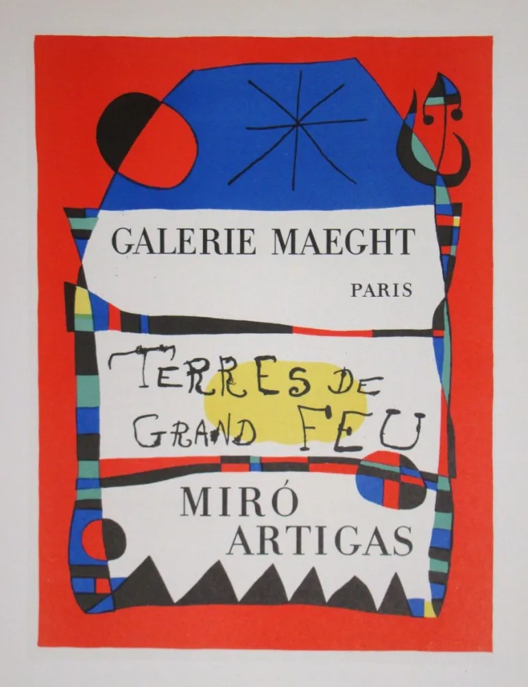 Литография Miró (After) - Terres de Grand Feu