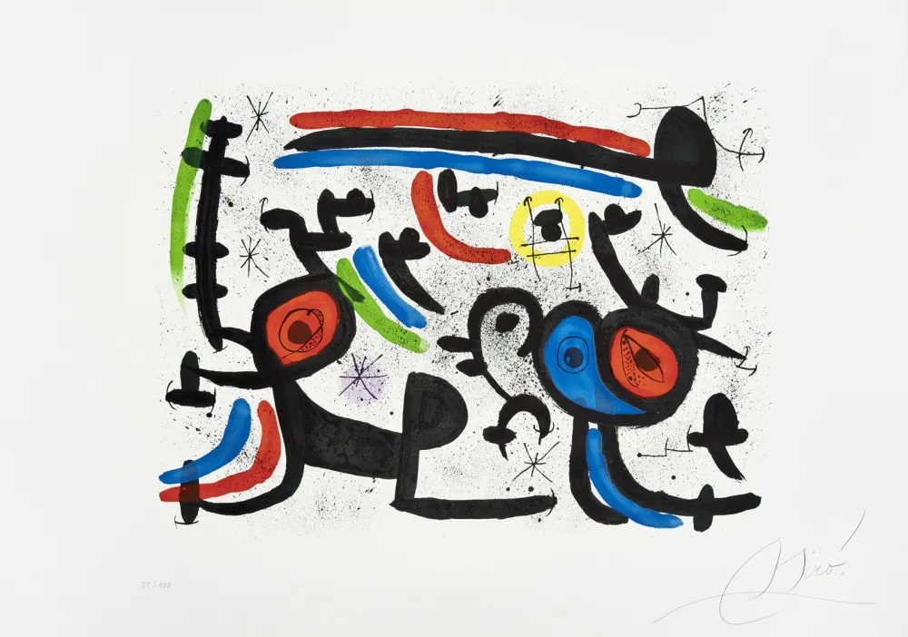 Литография Miró - Amoureux et Luna Park II (Les)