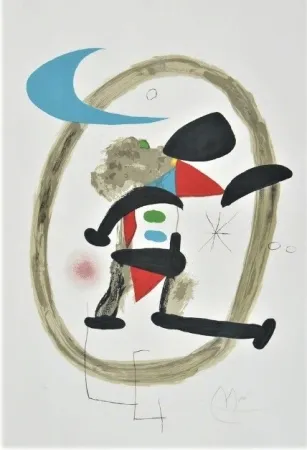 Литография Miró - Arlequin Circonscrit