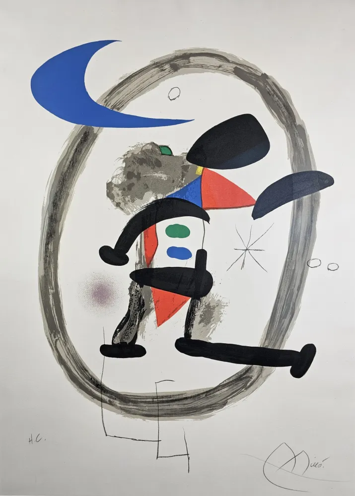 Литография Miró - Arlequin Circonscrit