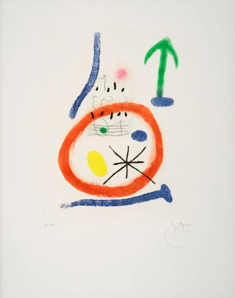 Офорт И Аквитанта Miró - Chemin de Ronde III